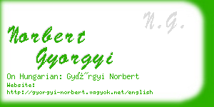 norbert gyorgyi business card